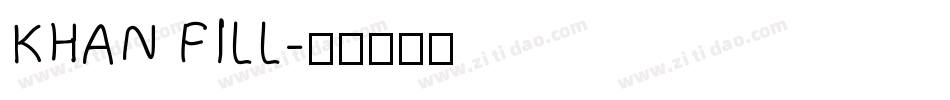 KHAN FILL字体转换